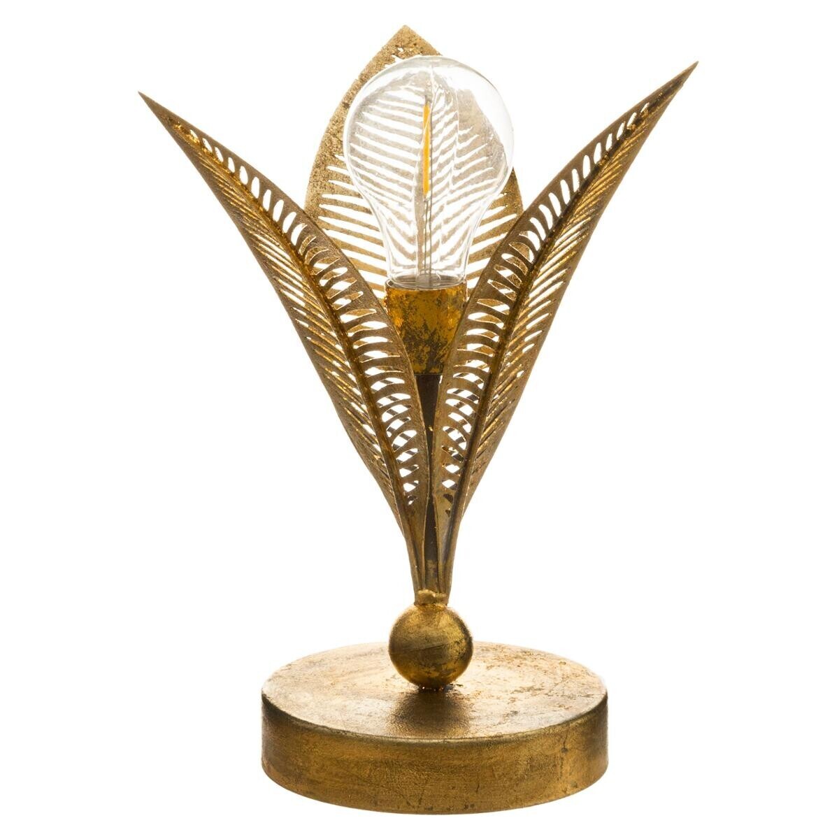 LED lamp "Leaf" Gilt, H.25 cm