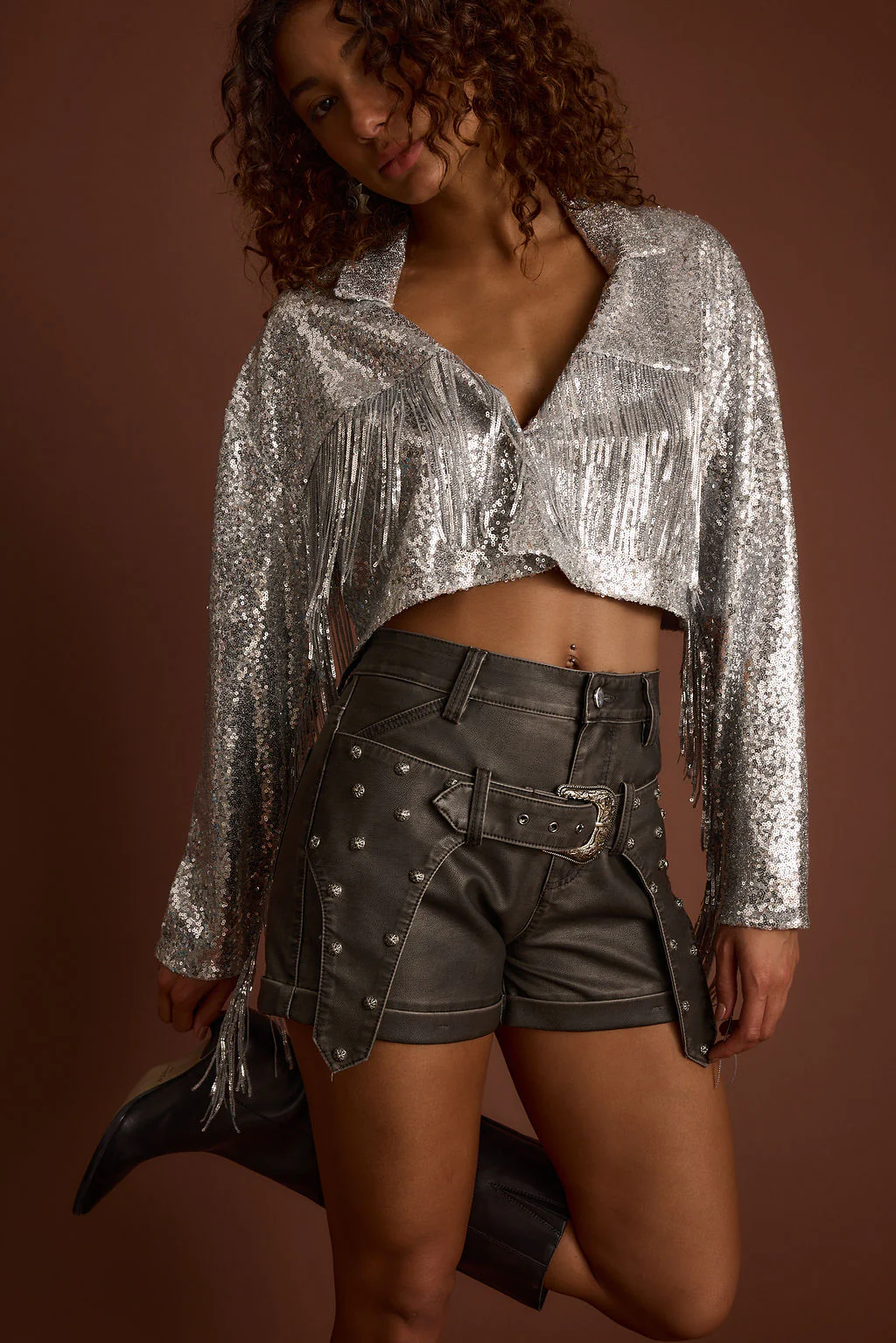 Star Crossed Sequin Fringe Jacket