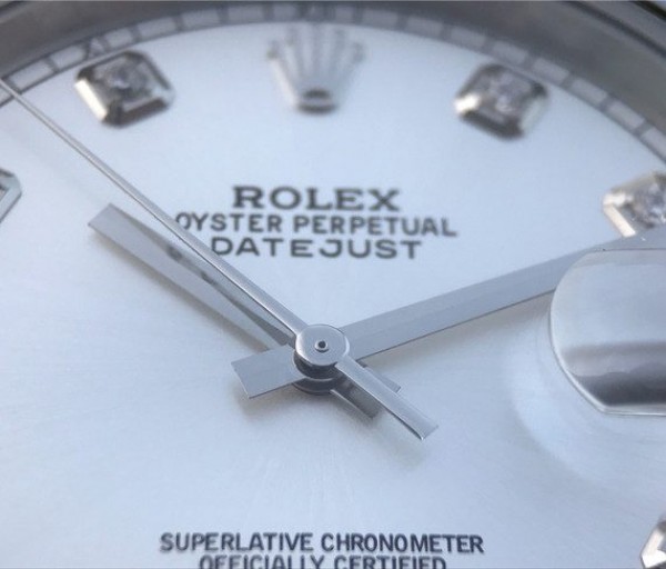Replica Rolex DateJust 41mm 126334 Fluted Bezel White Dial Diamonds Markers SS Bracelet A3235 - Top club