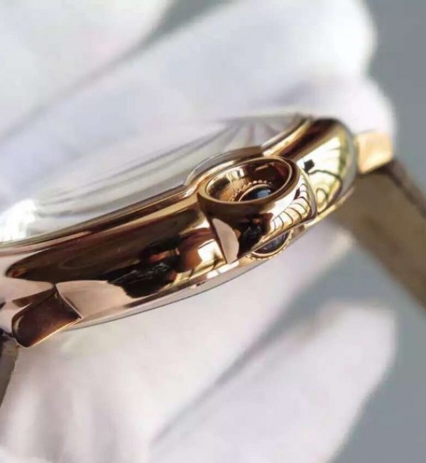Replica Cartier Ballon Bleu Tourbillon YG Brown Leather Strap - Top club