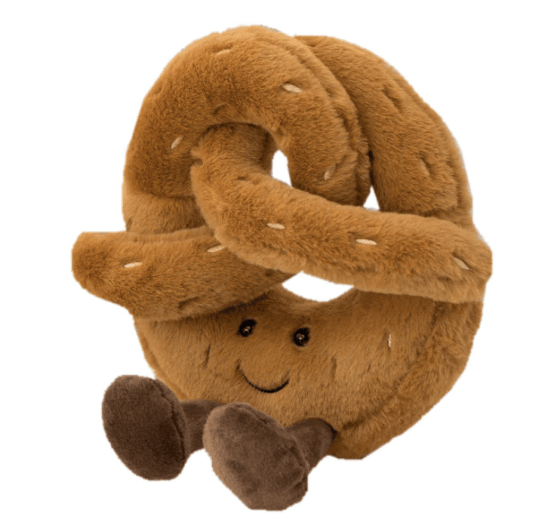 Zachte Knuffel Pretzel Brood Metgezel – Handgemaakt en Kindvriendelijk