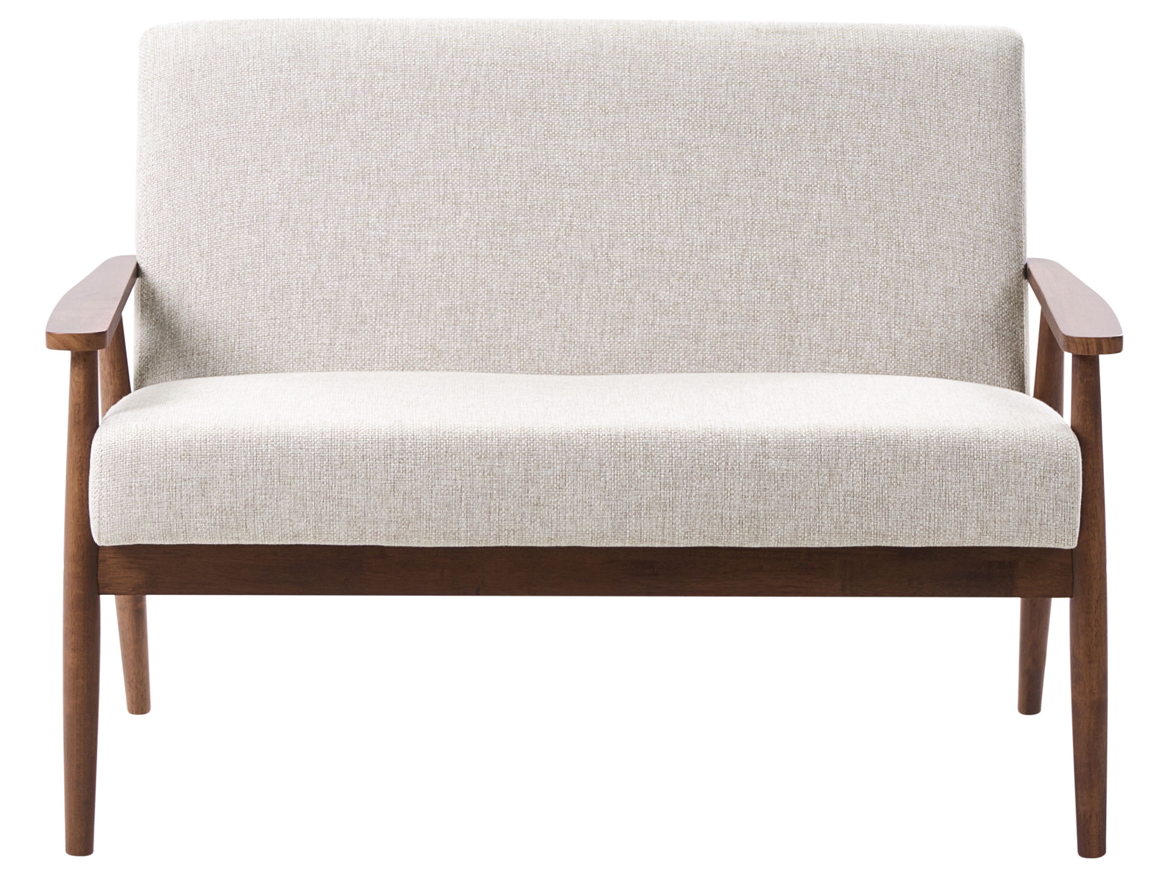 Sofa 2 Seater ESRUM Fabric Dark Brown/ Grey
