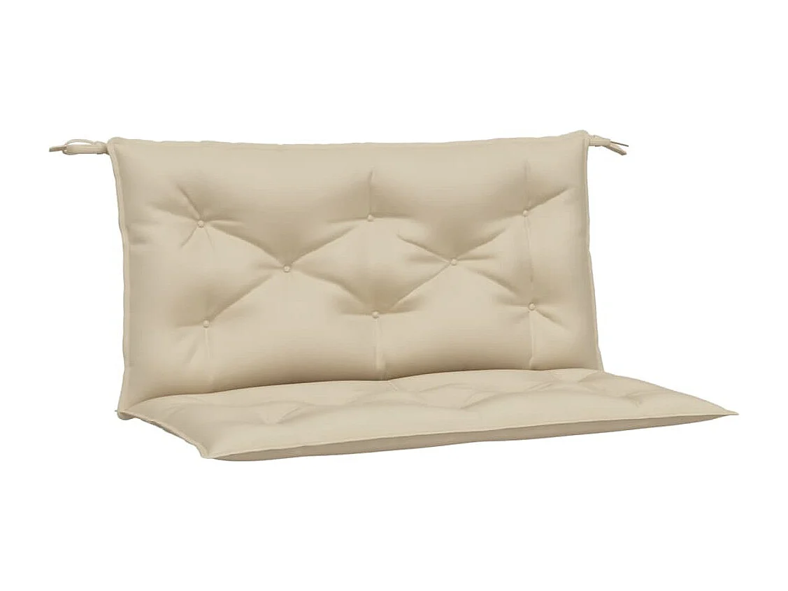 Coussins de banc jardin lot de 2 beige 100x50x7 cm tissu Oxford