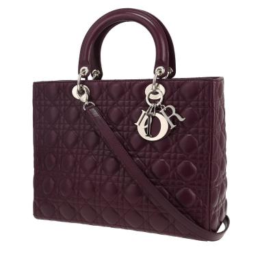 Dior Lady Dior handbag in purple leather cannage1:1High-quality replica