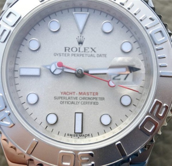 Replica Rolex Yacht-Master 116622 JF Silver Dial on SS Bracelet SH3135 - Top club