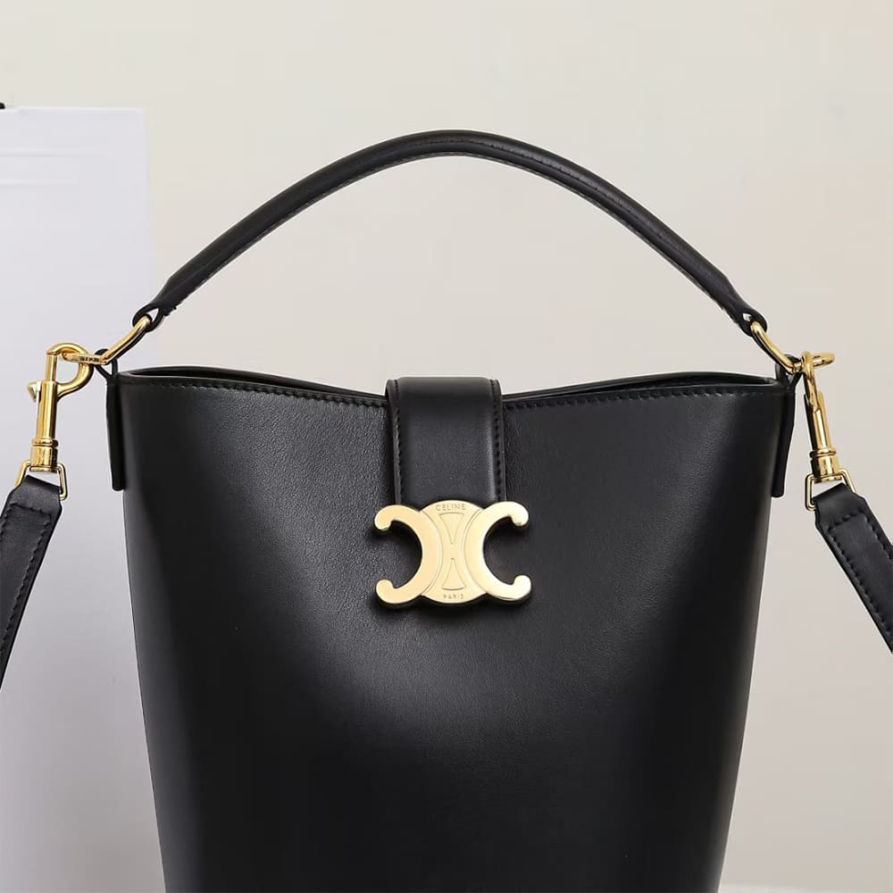 CELINE SMALL BUCKET LOUISE IN SMOOTH CALFSKIN(HIGH-END GRADE)1:1High-quality replica