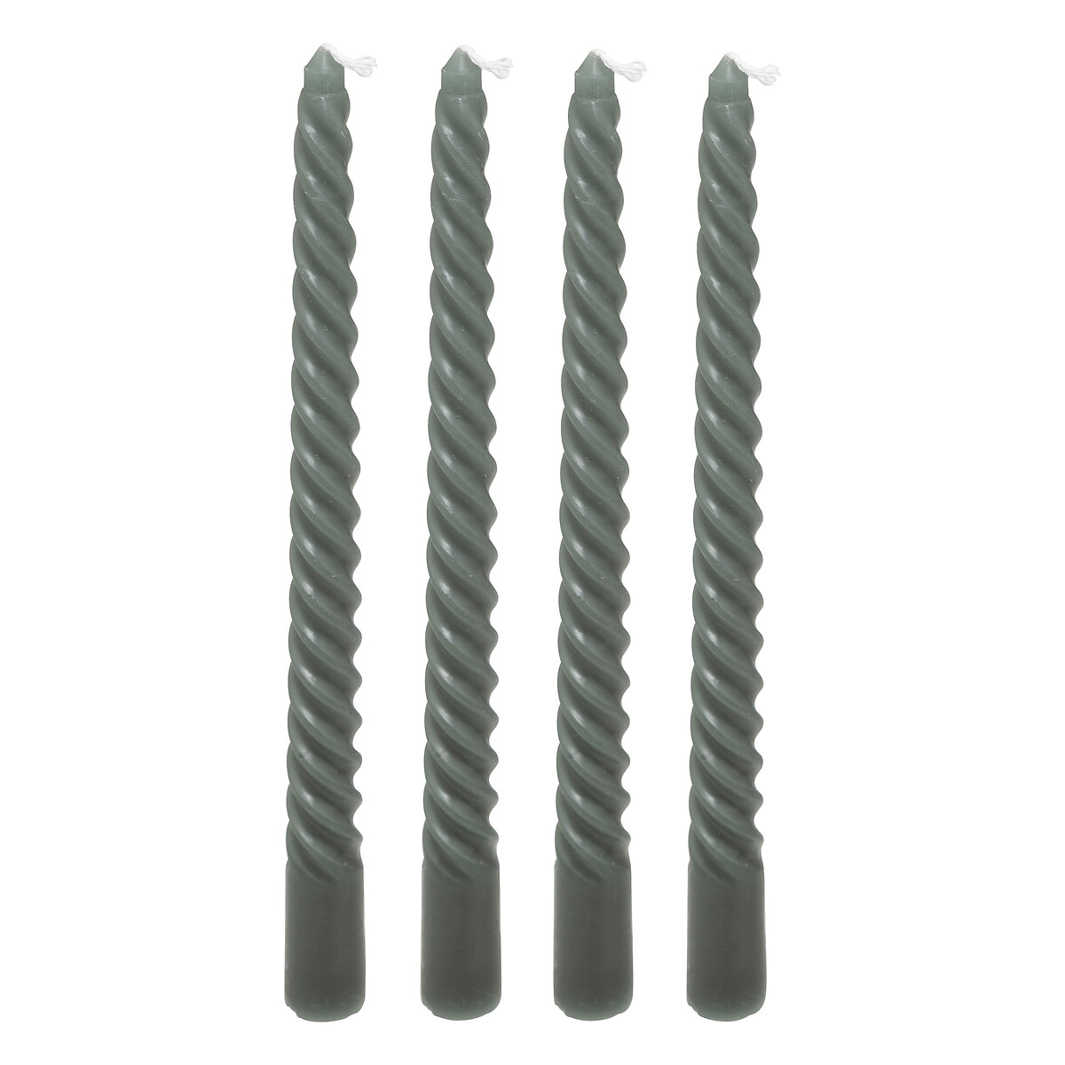 Candle stick "Twist Many" Green, 180g