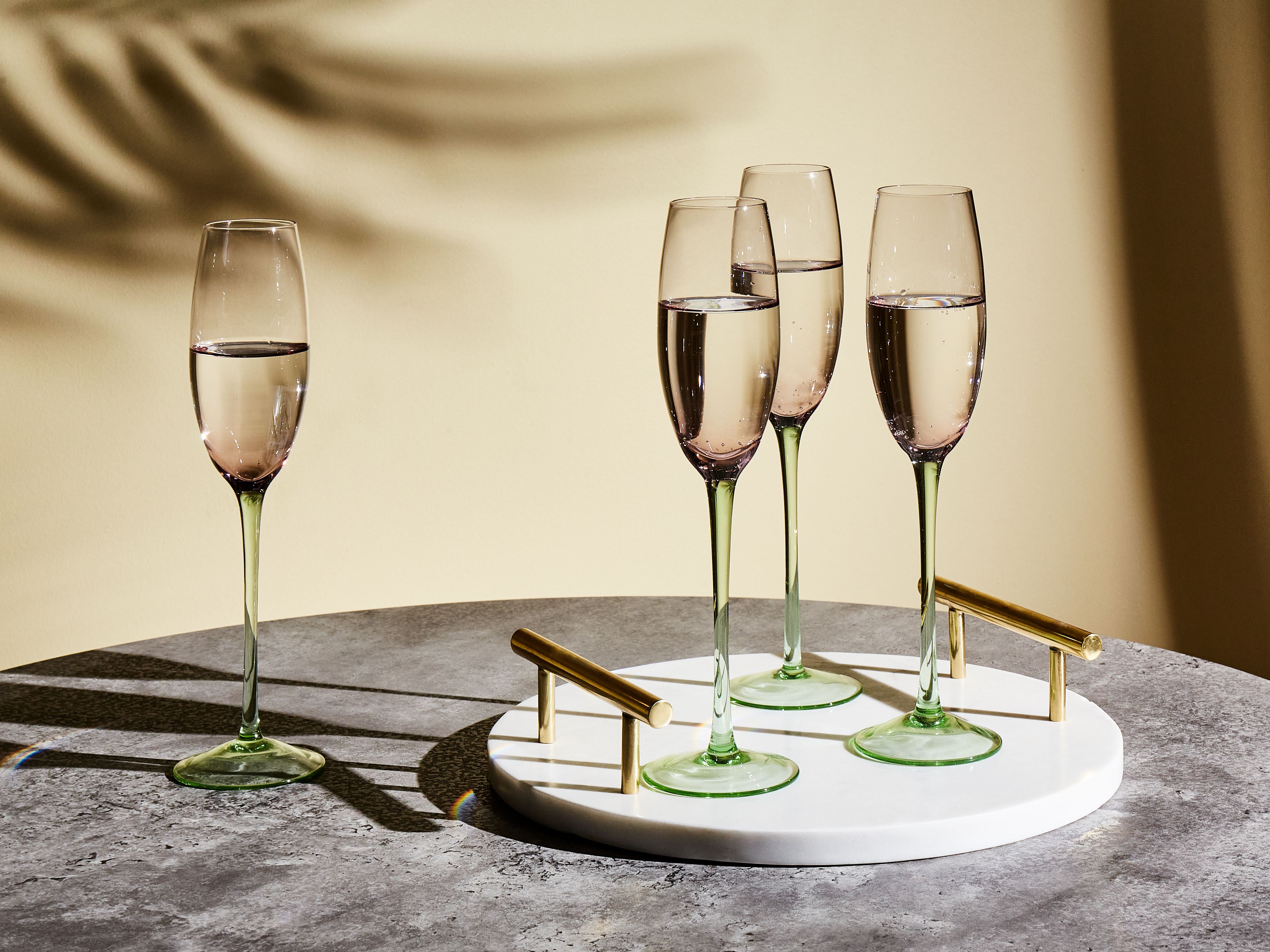Set of 4 Champagne Flutes DIOPSIDE 200 ml Pink
