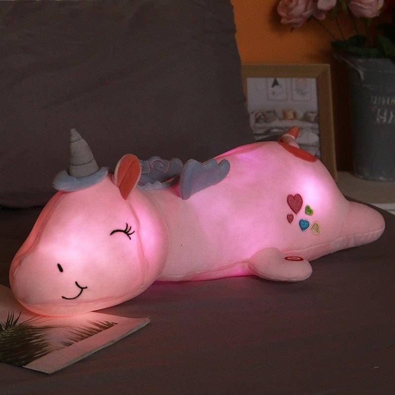 Zacht Pluche Eenhoorn Knuffeldier met Gloeifunctie voor Kinderen – Veilig en Comfortabel Knuffeldier