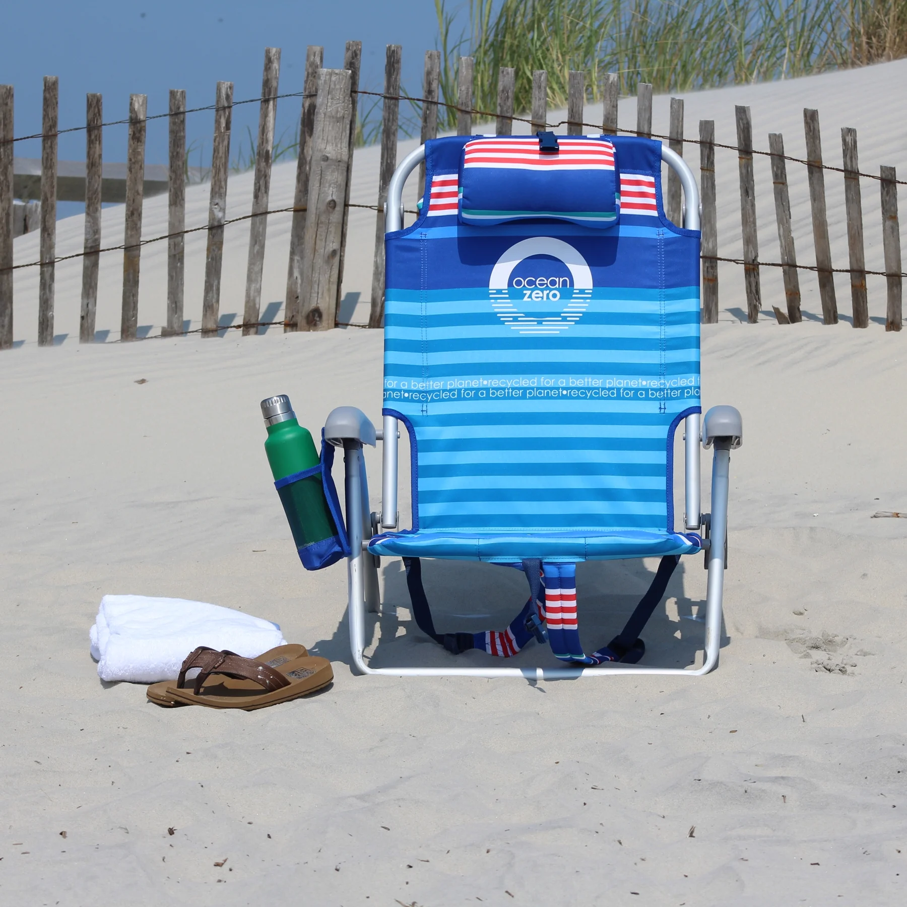 (2 pack) Ocean Zero Deluxe Backpack Chair Striped - Image 7