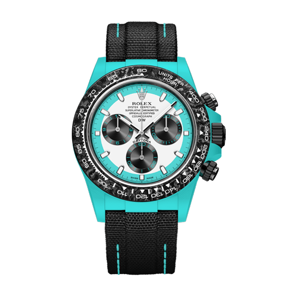 ROLEX Diw Daytona quartz fiber celeste invert 40mm oyster black(1:1 replica) - Elite Watch Atelier