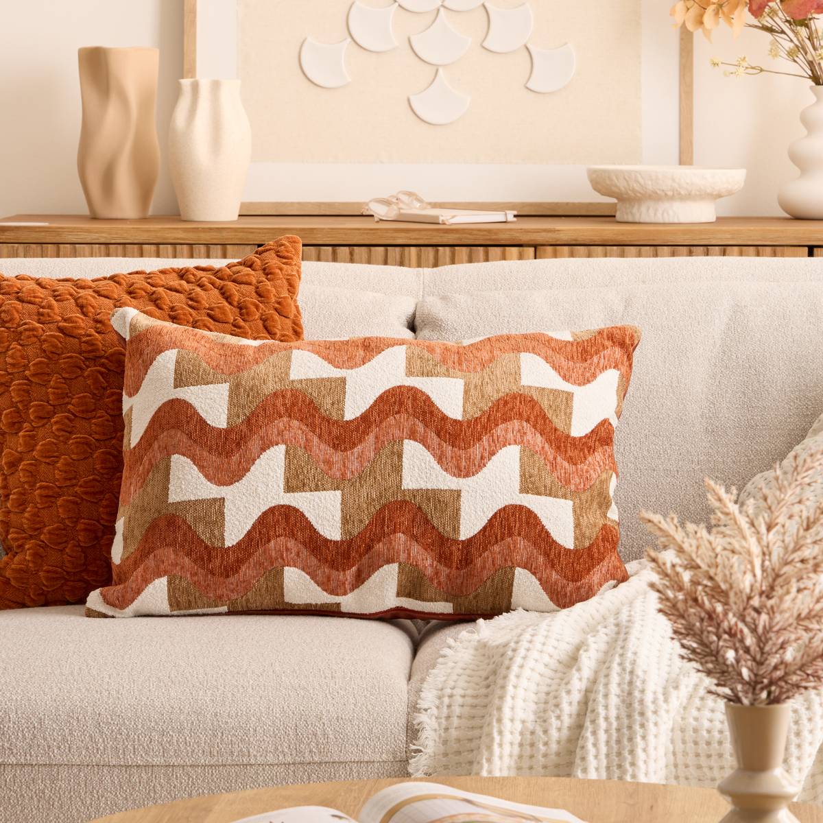 Cushion "Floe" Amber, 58x38 cm