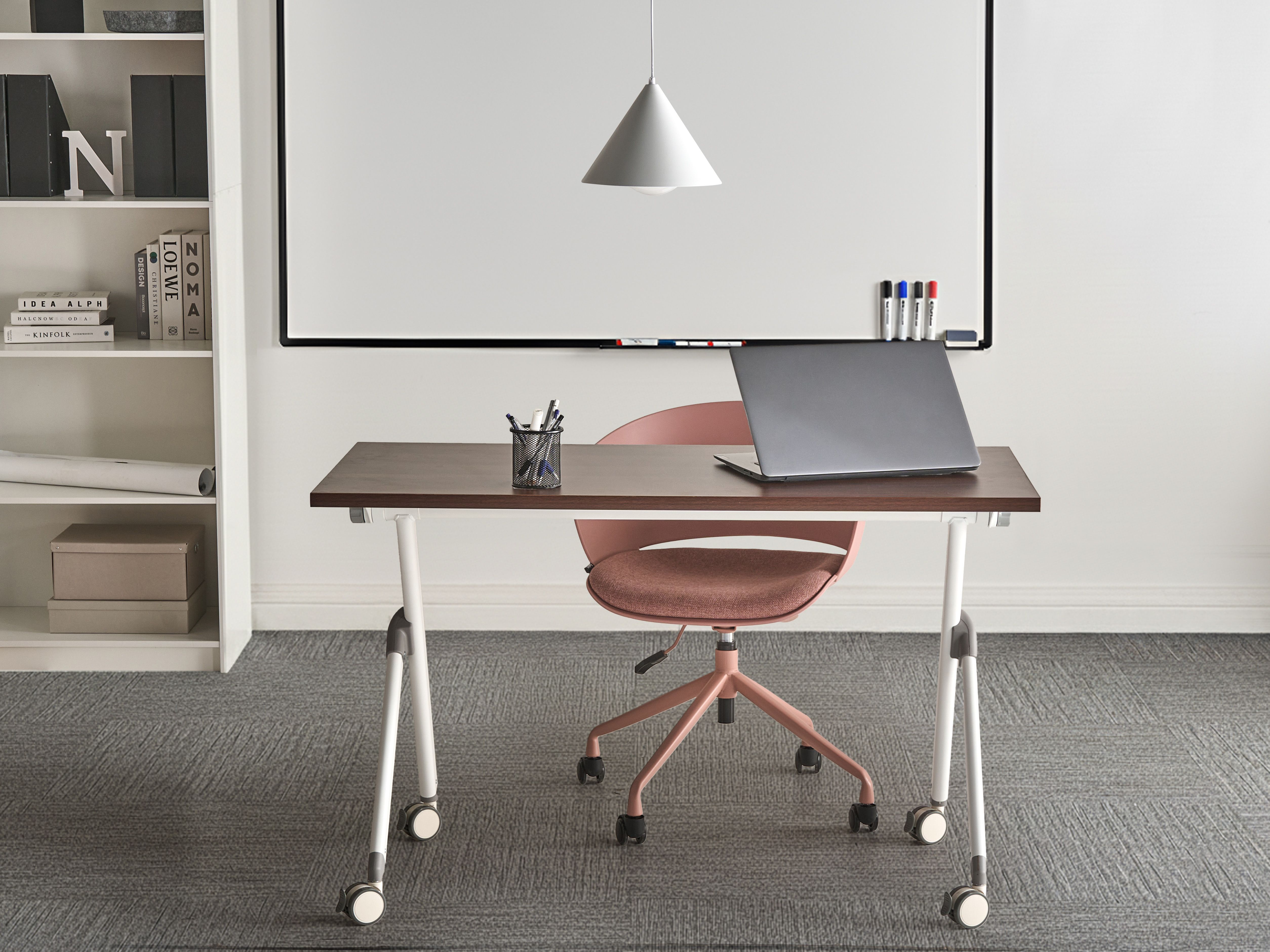 Foldable Office Desk BENDI Dark Brown 120 cm 60 cm