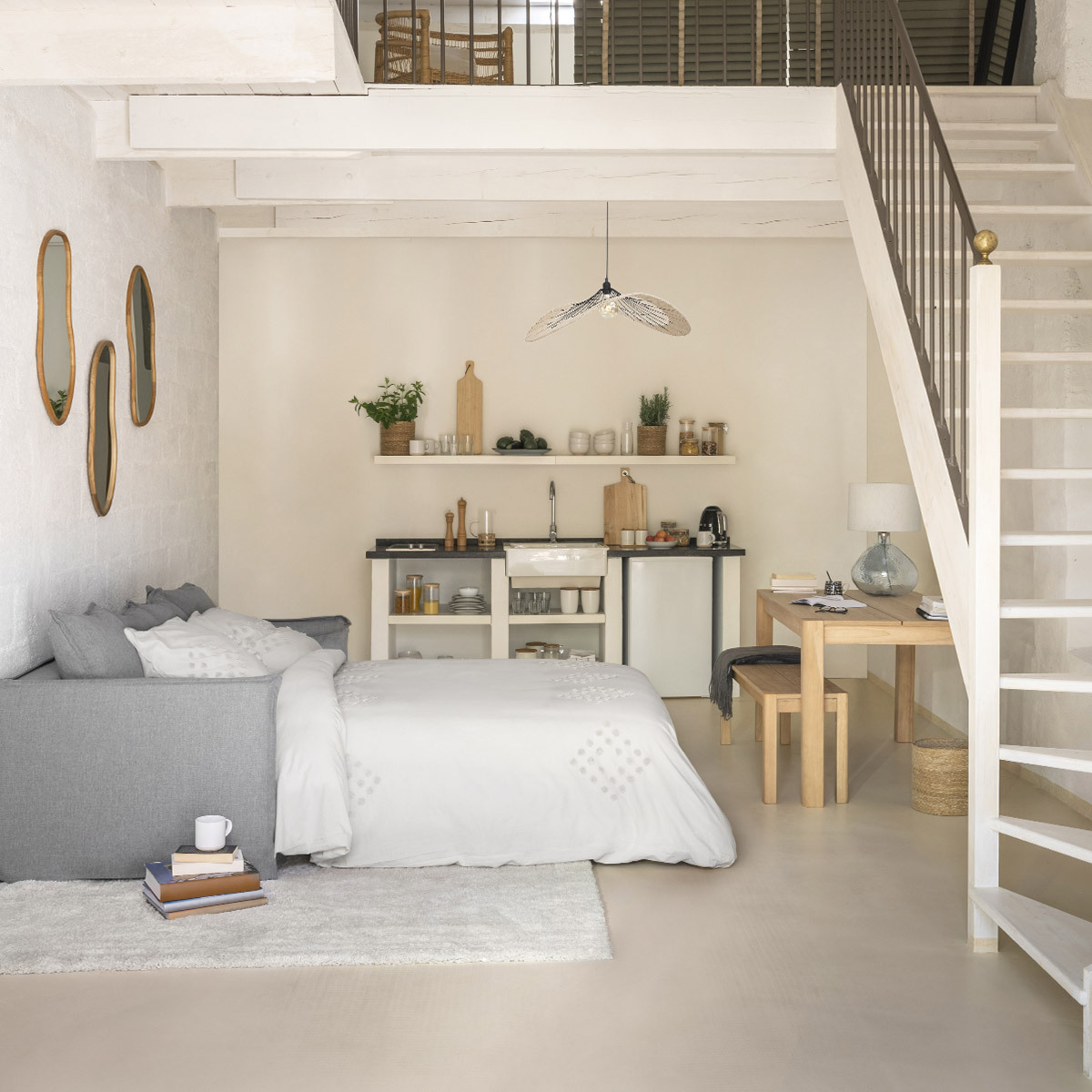 Bed linen set "Vilma" Ivory white, 260x240 cm