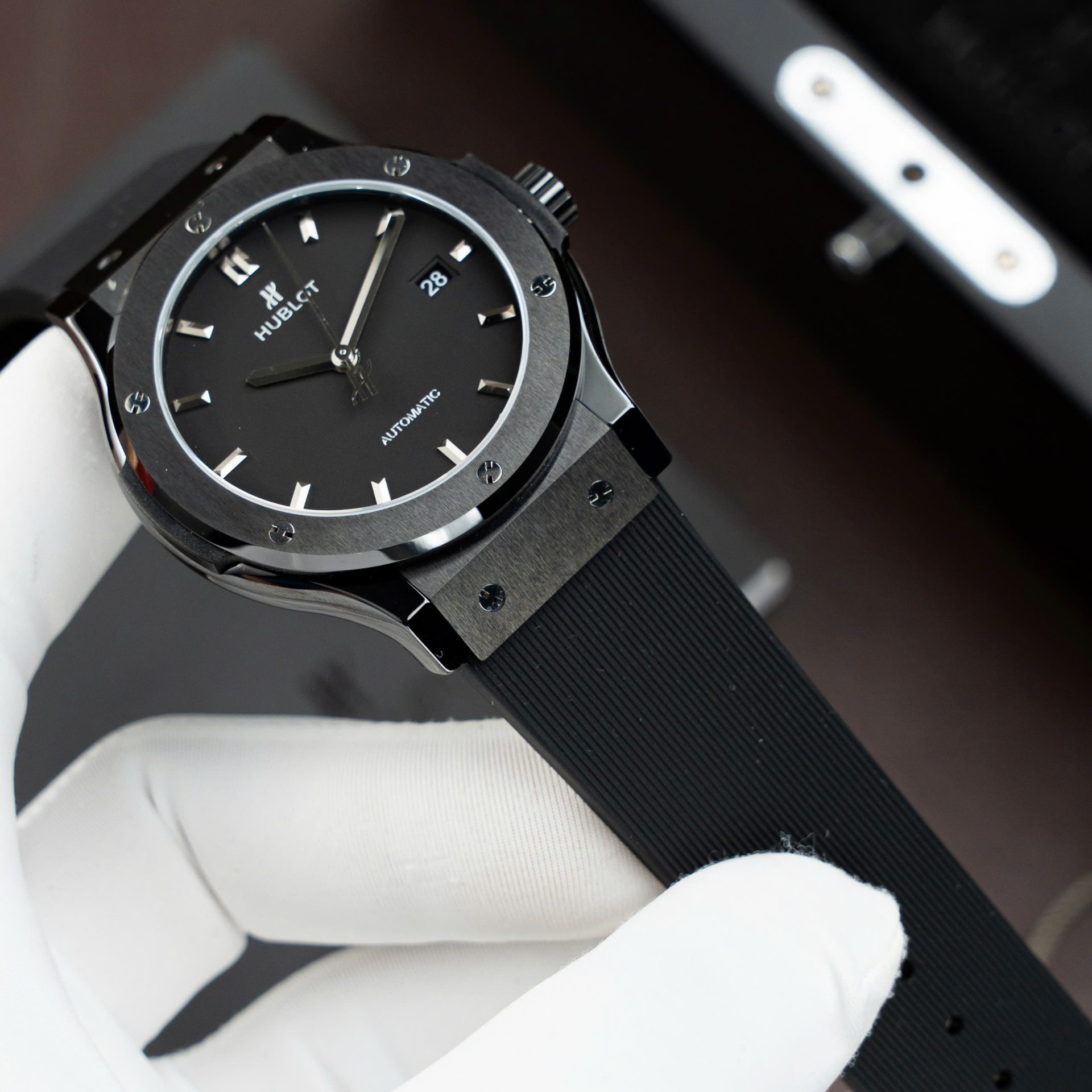 Hublot Classic Fusion Ceramic Black Rubber Strap Replica Watch 42mm - Top club