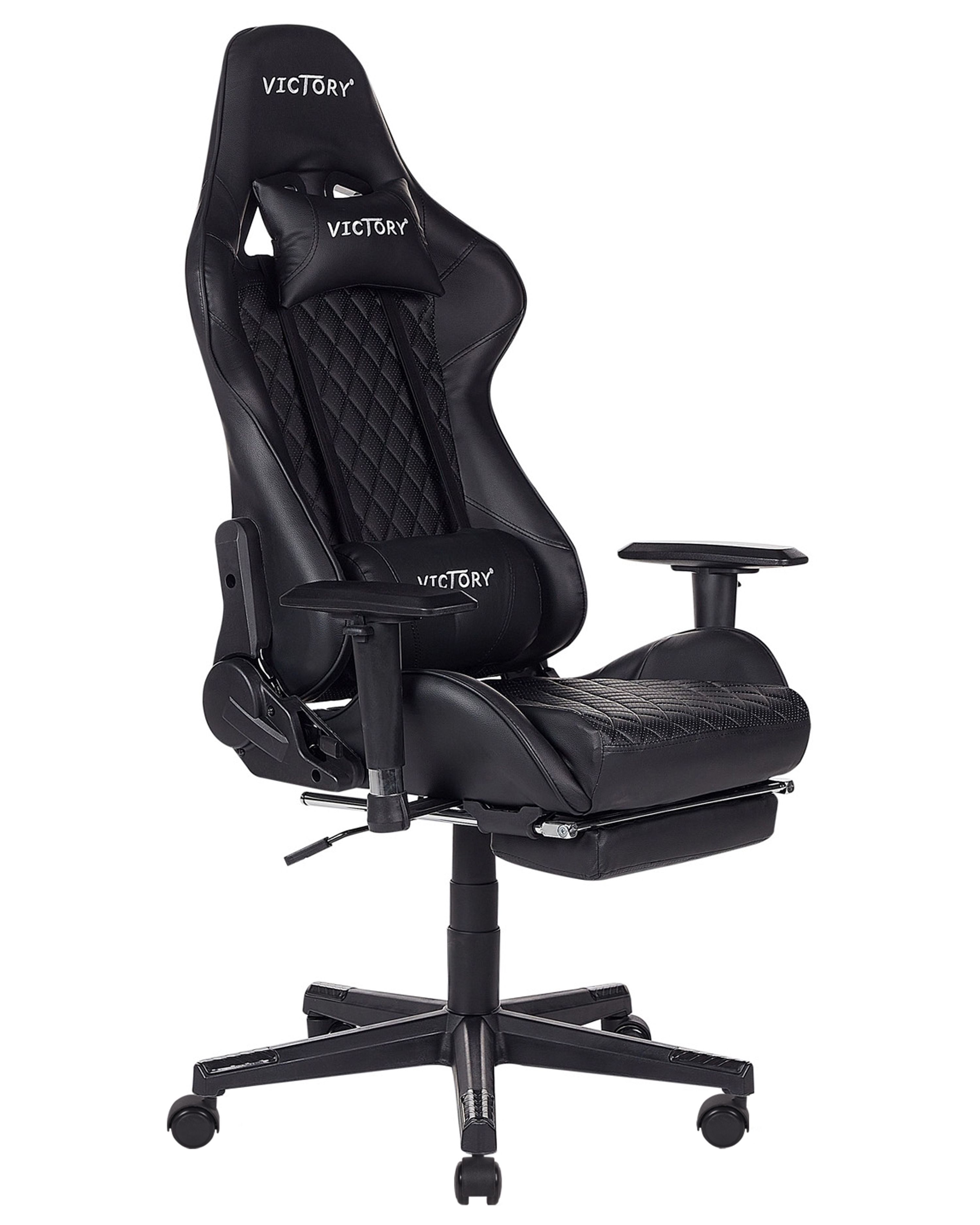 Gaming Chair VICTORY Faux Leather Black
