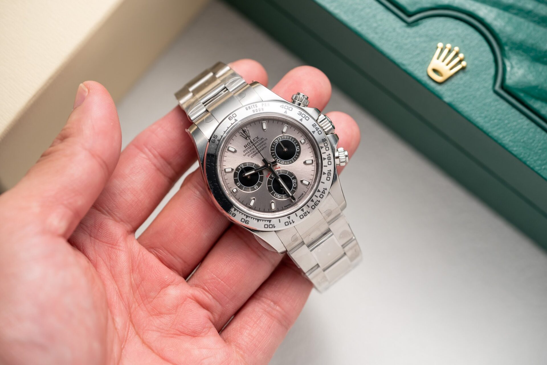 Rolex Replica Watch Daytona Cosmograph 116509 Gray Dial Clean Factory 40mm - Elite Watch Atelier