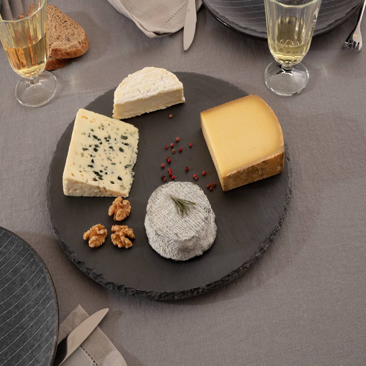 Lazy Susan "Slate" D.32 cm, Dark Grey