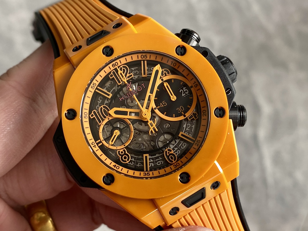 Hubot Big Bang Unico Orange Ceramic Best Replica Watch BBF Factory 42mm - Top club