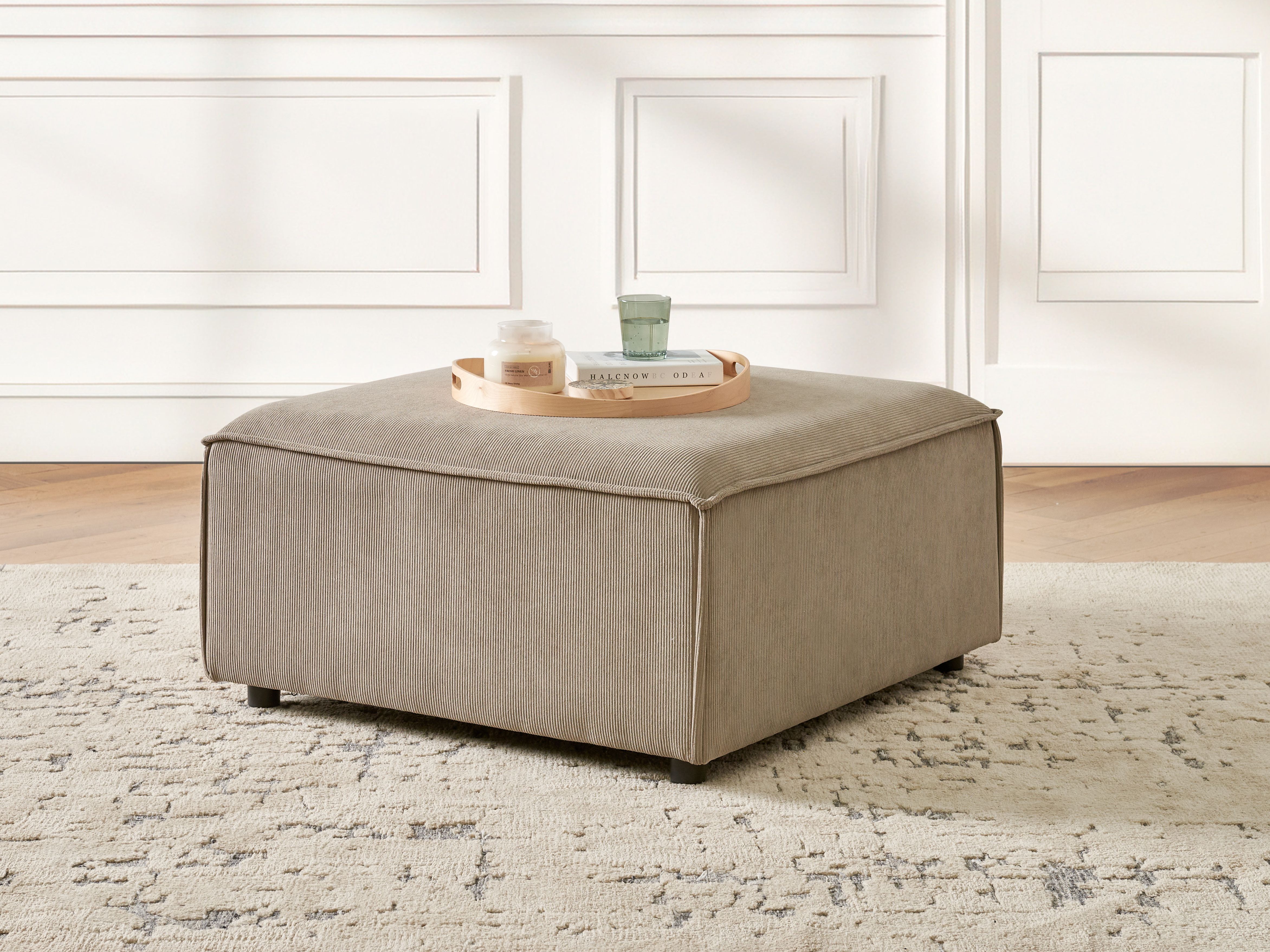 Ottoman ARDAL Corduroy Light Brown