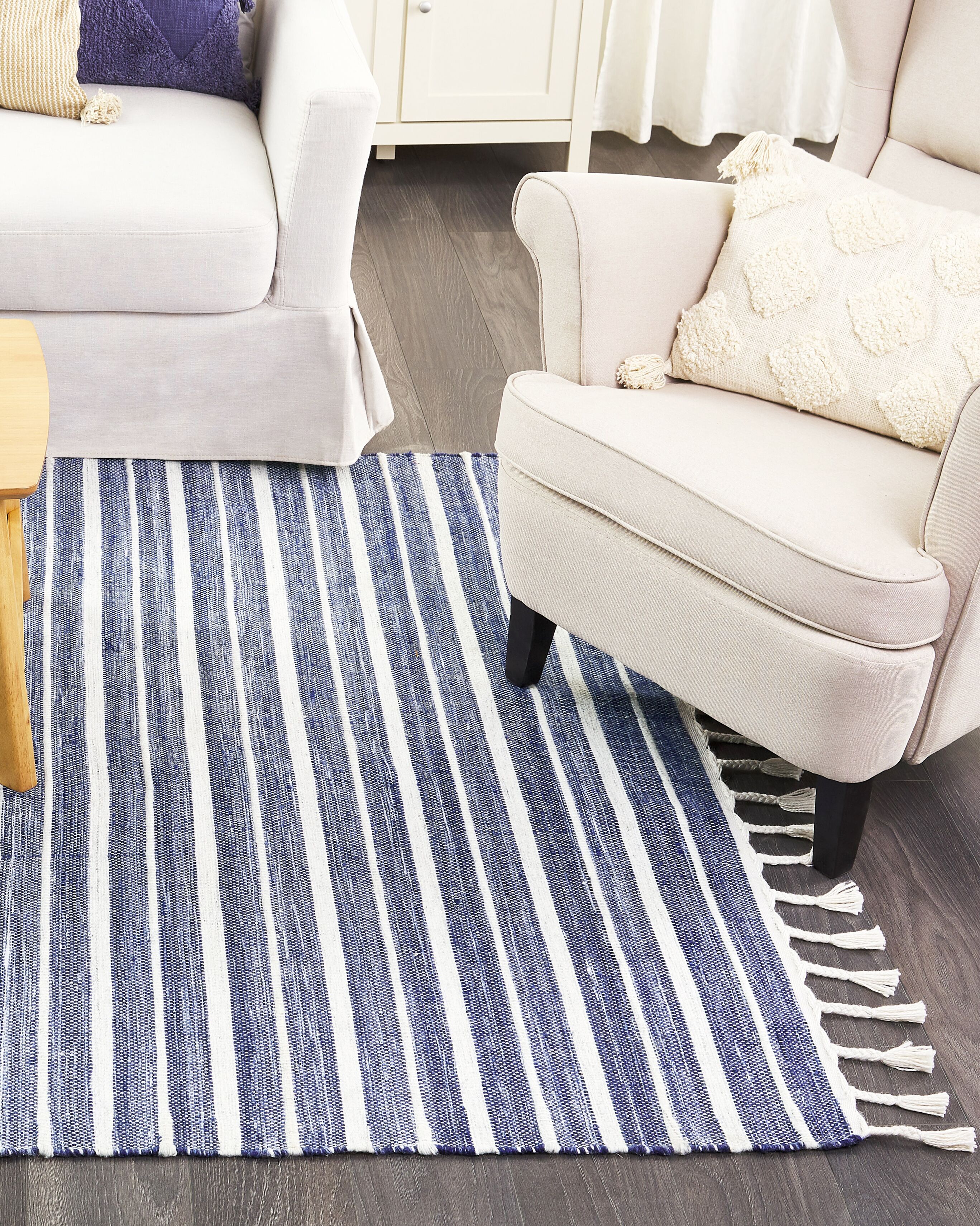 Rug BADEMLI Dark Blue 160 x 230 cm