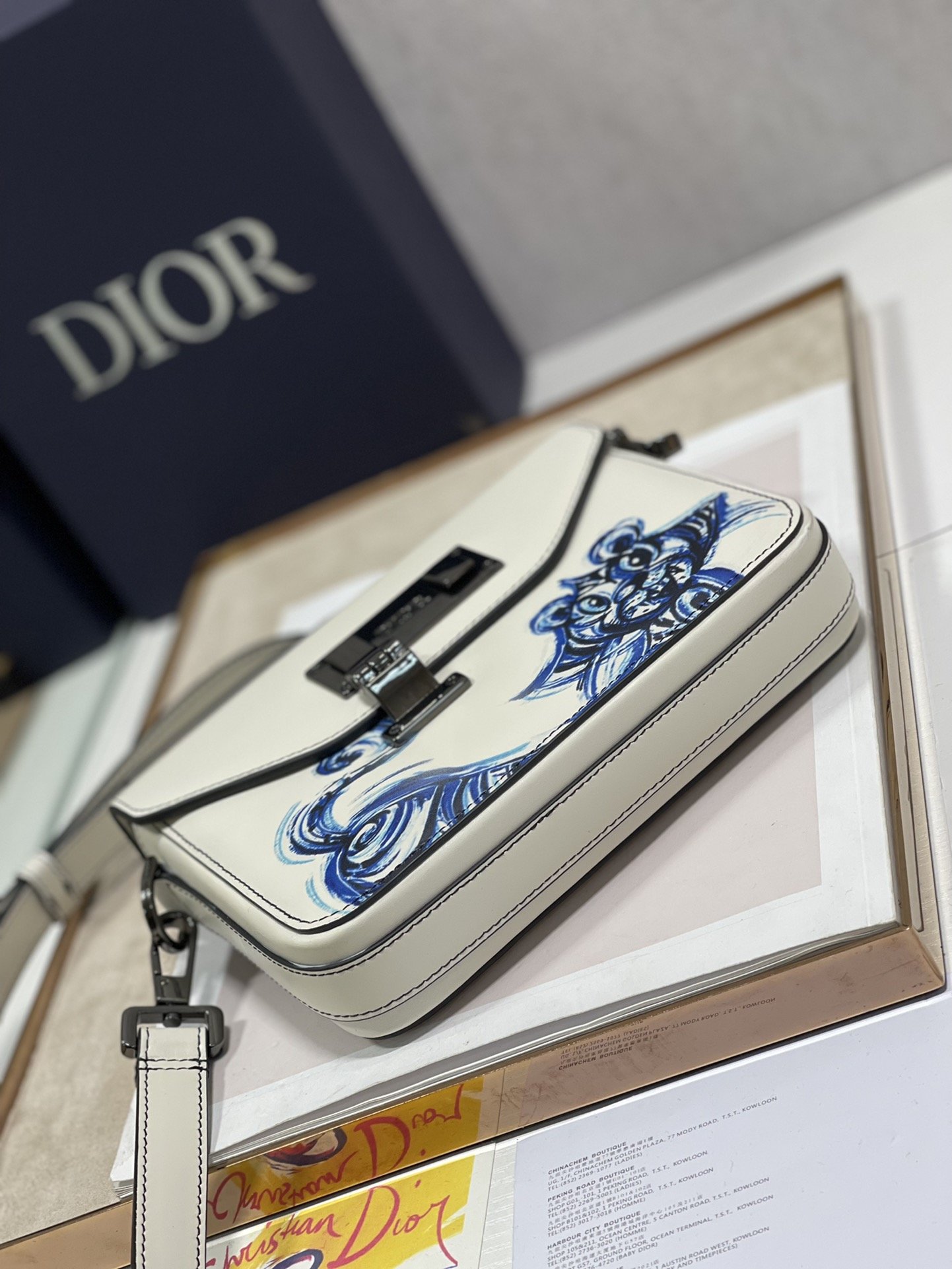 Christian Dior Lock Handbag White For Women 7.5in/19cm CD1:1High-quality replica