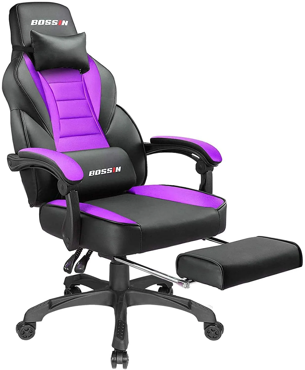 Bossin Gaming Chairs with Footrest,2022 Leather Game Chair for Adults,Big and Tall Gamer Chair with Headrest and Lumbar Support - Image 8