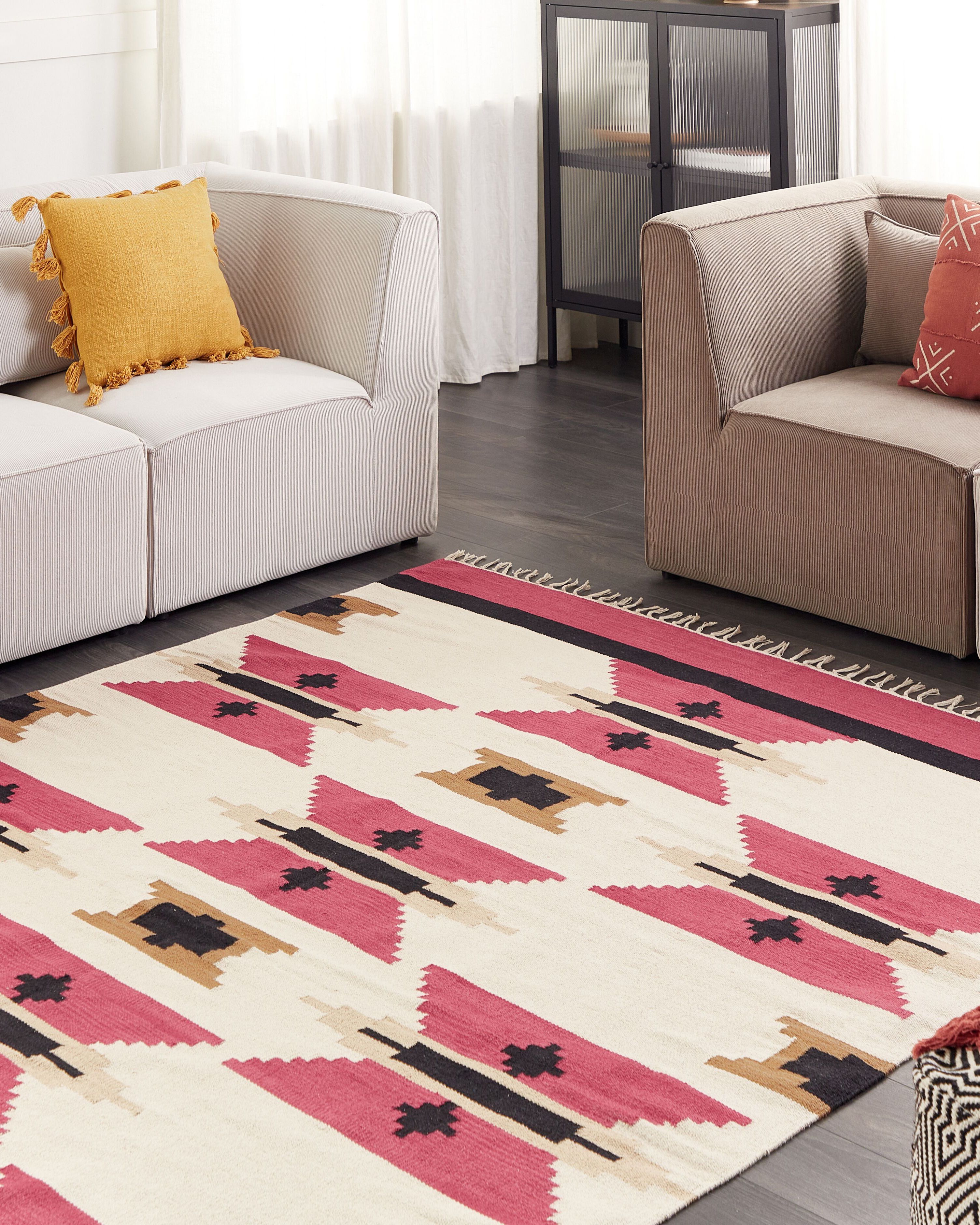 Rug GARNI Multicolour 200 x 300 cm Cotton Kilim