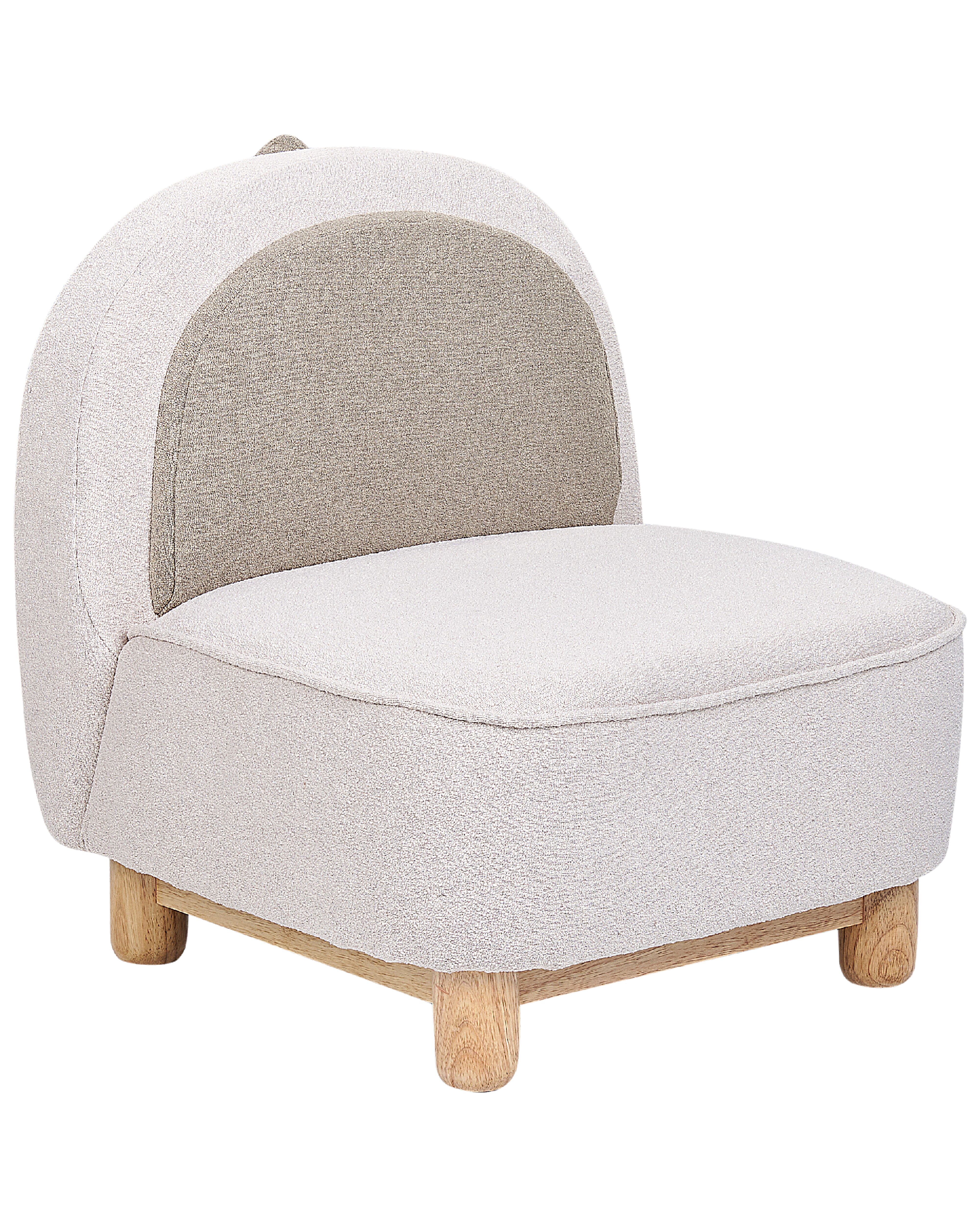 Kids Armchair Dinosaur FABORG Fabric Light Beige