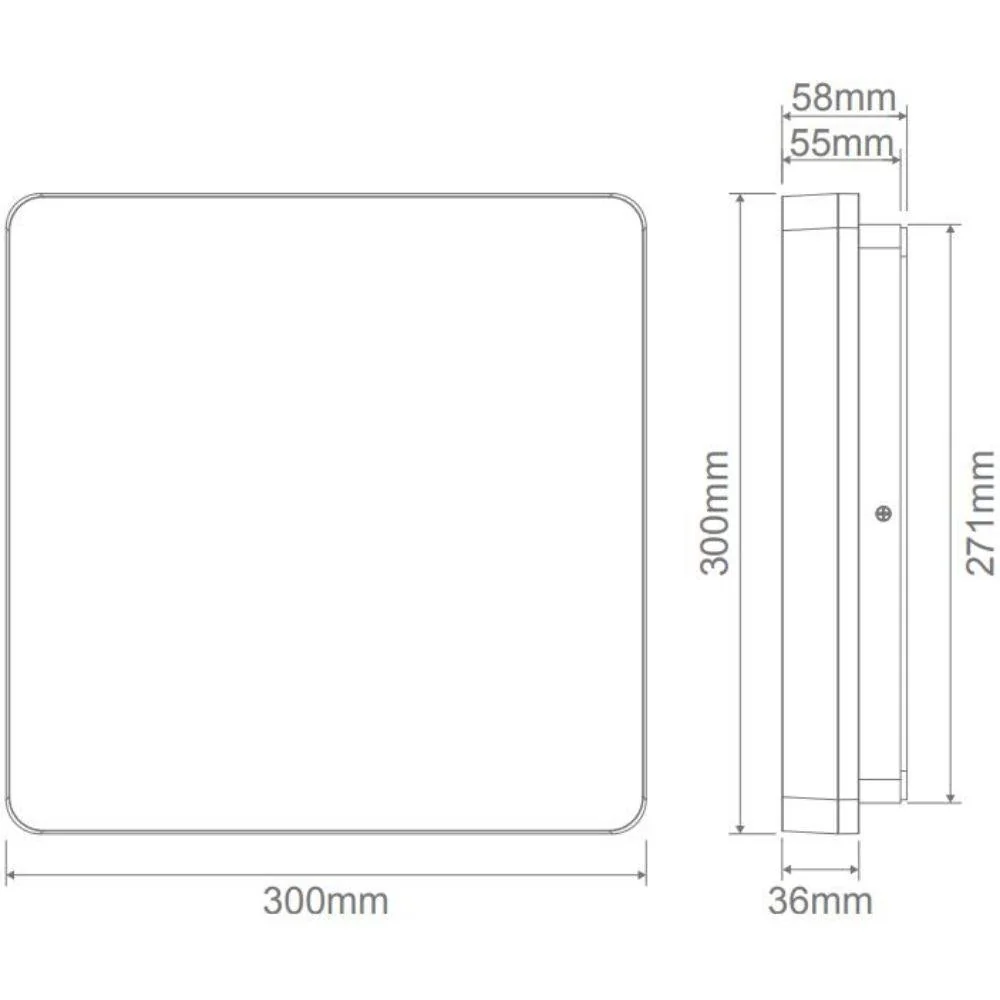 Domus SUNSET - 15W/25W/35W Colour Switchable LED Ceiling Light IP54 - TRIO