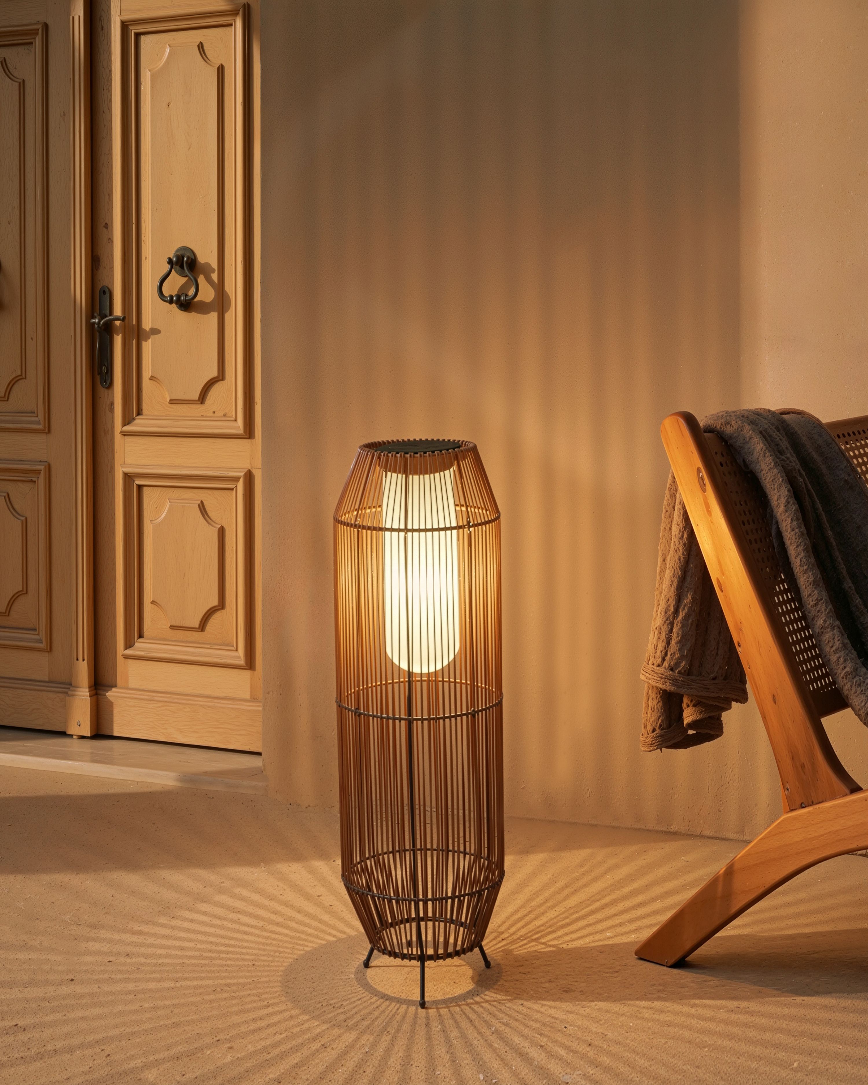 Solar Powered Lantern DONGWE 70 cm Natural