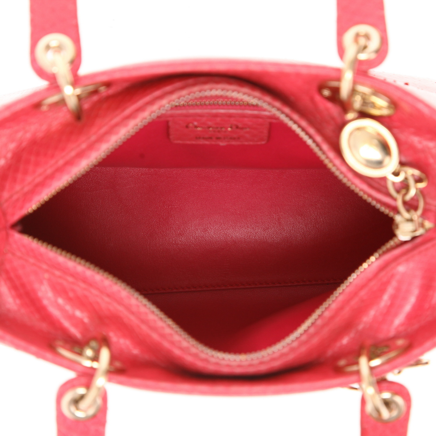 Dior Lady Dior handbag in pink python1:1High-quality replica