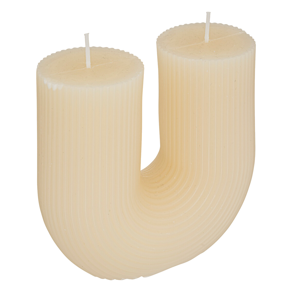 U-shaped candle "Demi" Ivory white, 400g