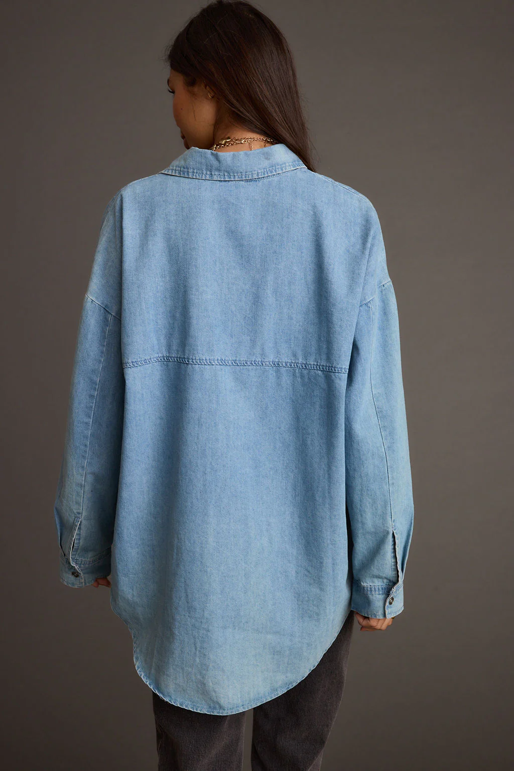 Springsteen Chambray Oversized Button Down Shirt