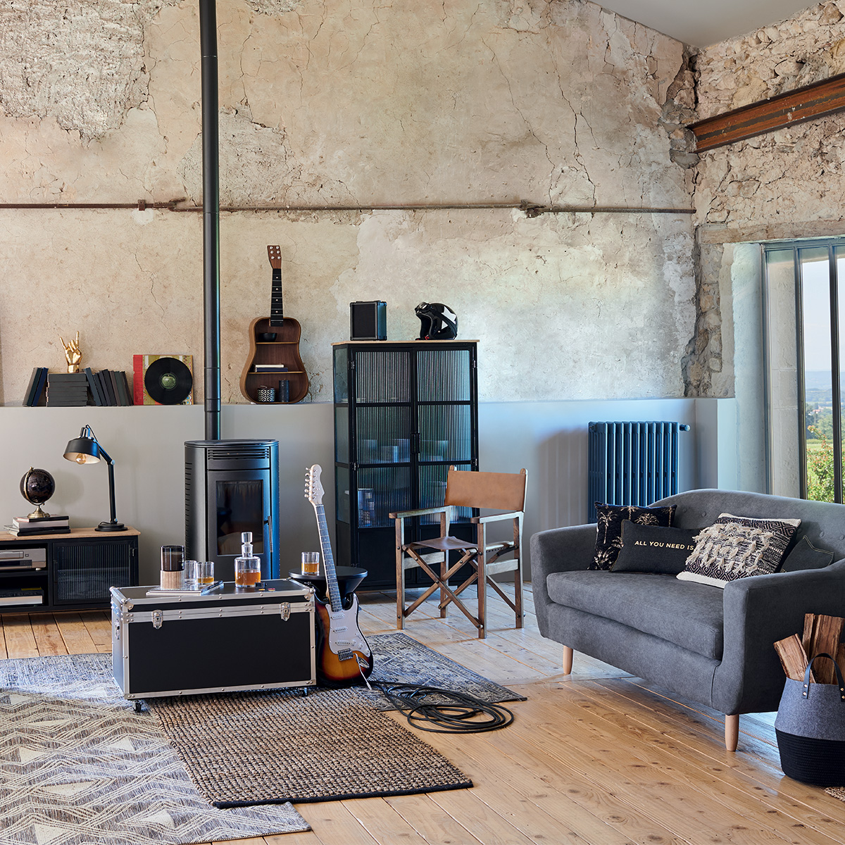 Sofa "Retro" 3-seater, Grey