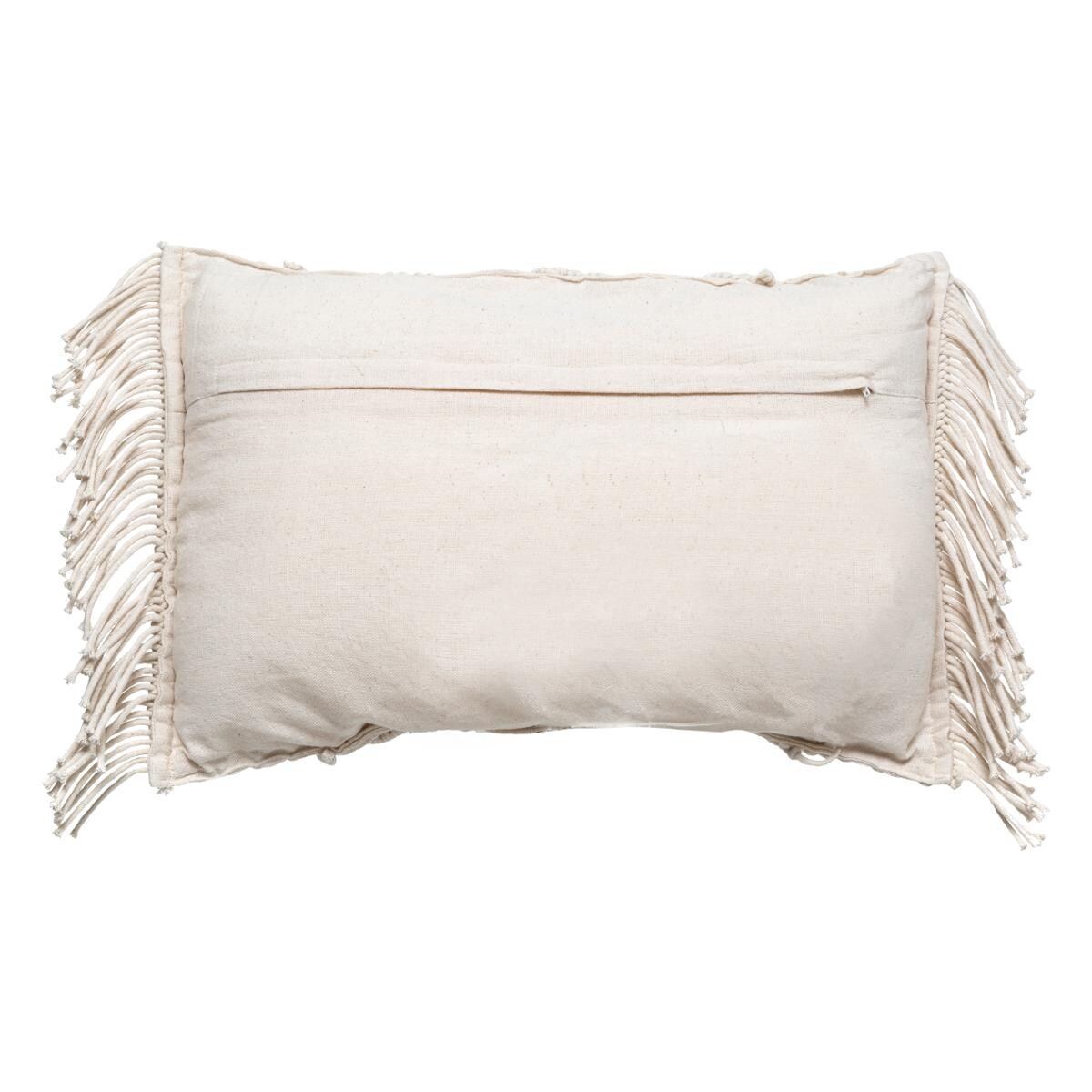 Cushion "Macram&eacute;" Ivory white, 30x50 cm