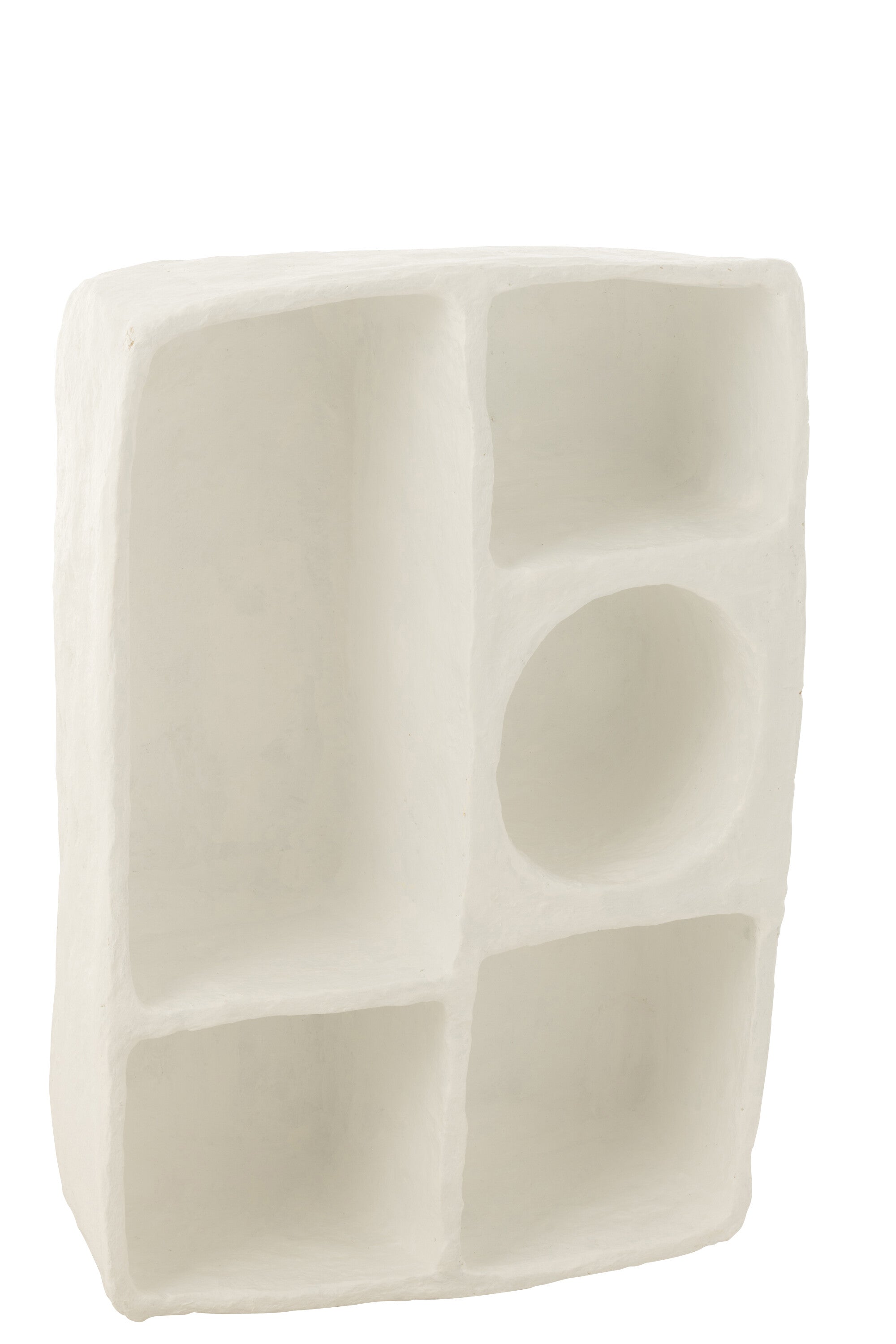 J-Line wandrek Flint - papier maché - wit - large