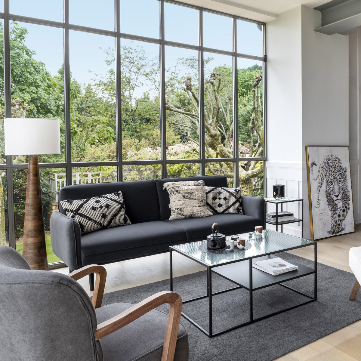 Rug "Joanne" Slate grey, 160x230 cm