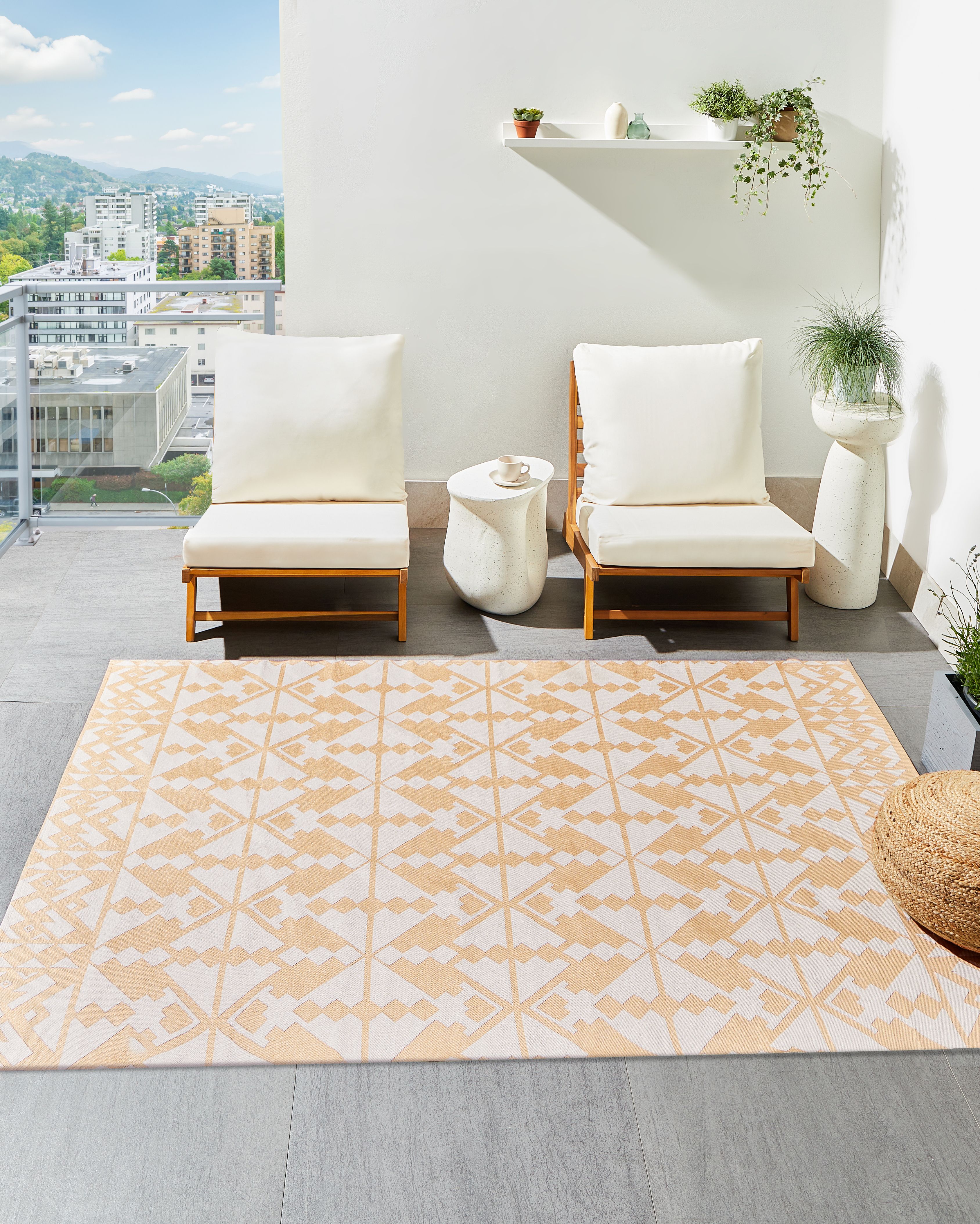 Outdoor Rug BALASORE Beige 160 x 230 cm