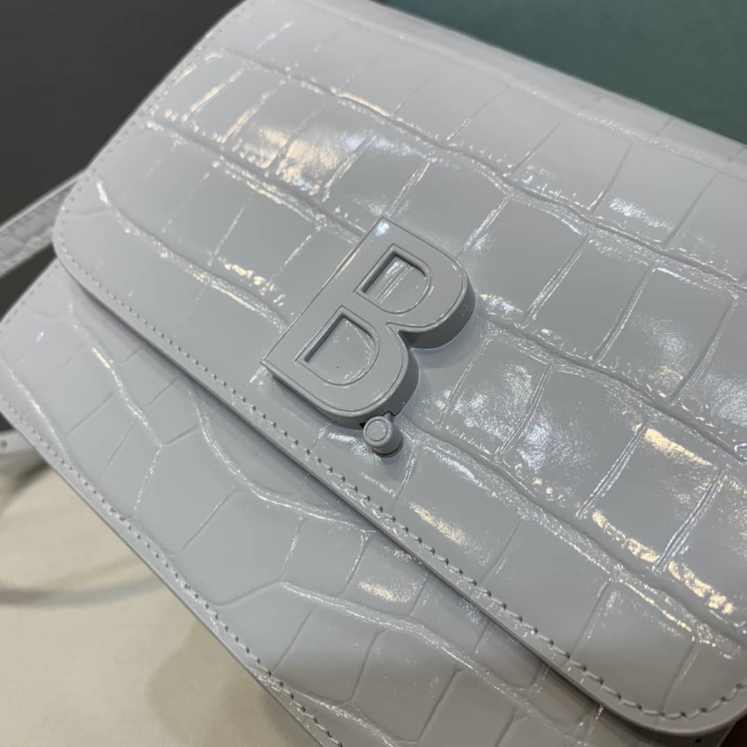 Balenciaga Crocodile Embossed Box Replica Shoulder Bag - Replicaclubs