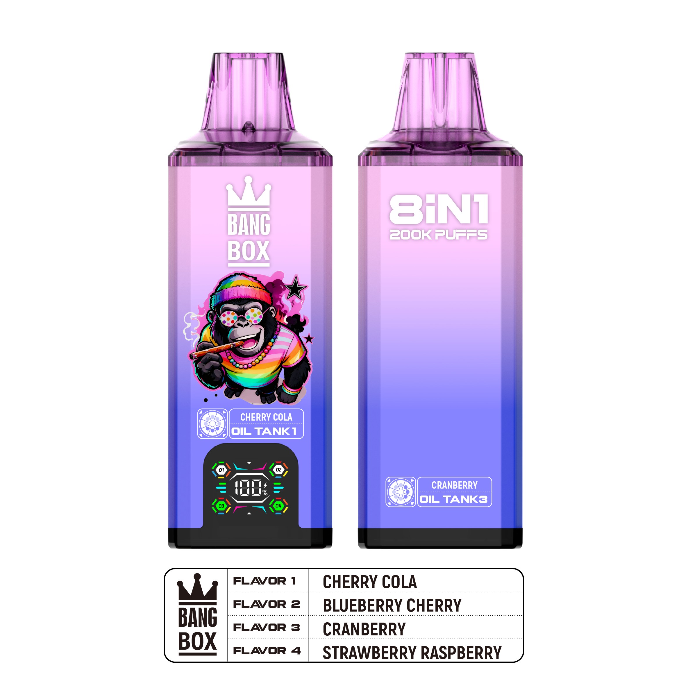BANGBOX 200000 Puffs 8-in-1 Disposable Vape