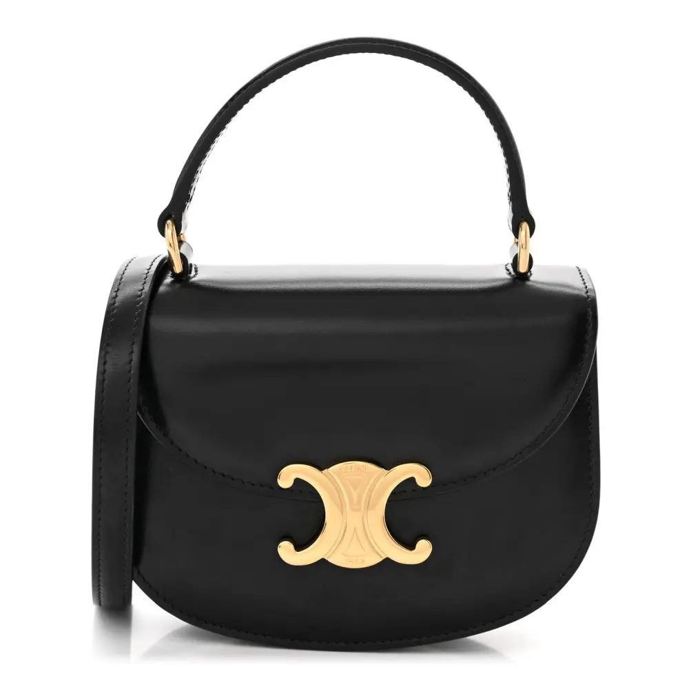 Celine Triomphe Mini Besace Replica in Shiny Calfskin Leather1:1High-quality replica