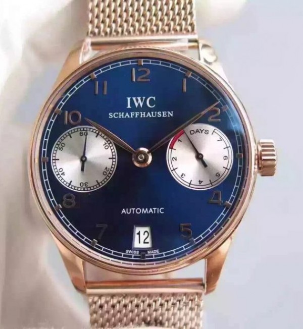 Replica IWC YL Portuguese RG IW5001 Blue Dial - Top club