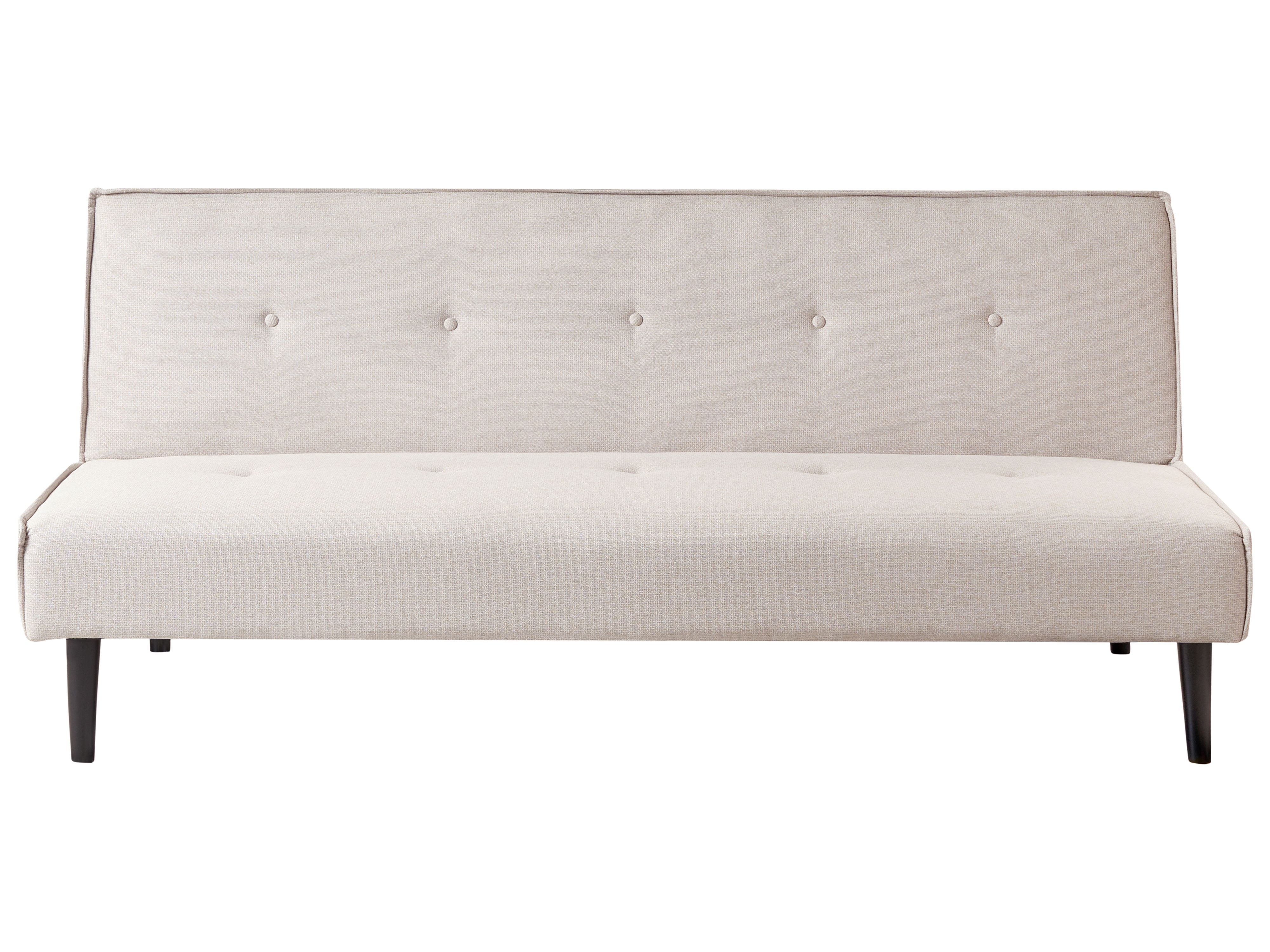 Sofa Bed 3 Seater VISBY Fabric Light Beige