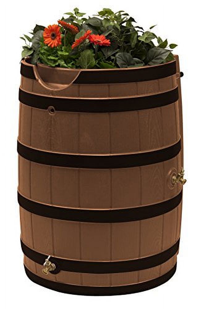 Good Ideas Rain Wizard 65 Gallon Rain Barrel with Darkened Ribs - Terra Cotta - Image 3