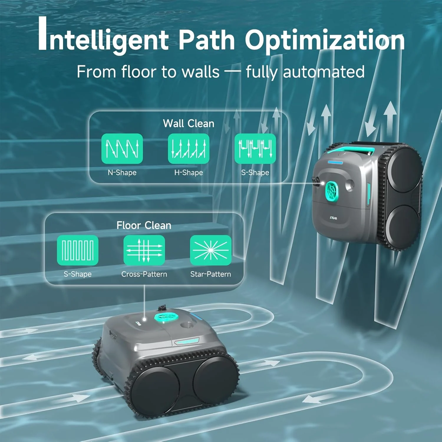 WYBOT Cordless Robotic Pool Cleaner With Dual Filtration And 180 Minutes Runtime - C2 - Image 5 WYBOT Cordless Robotic Pool Cleaner With Dual Filtration And 180 Minutes Runtime - C2 - Image 5
