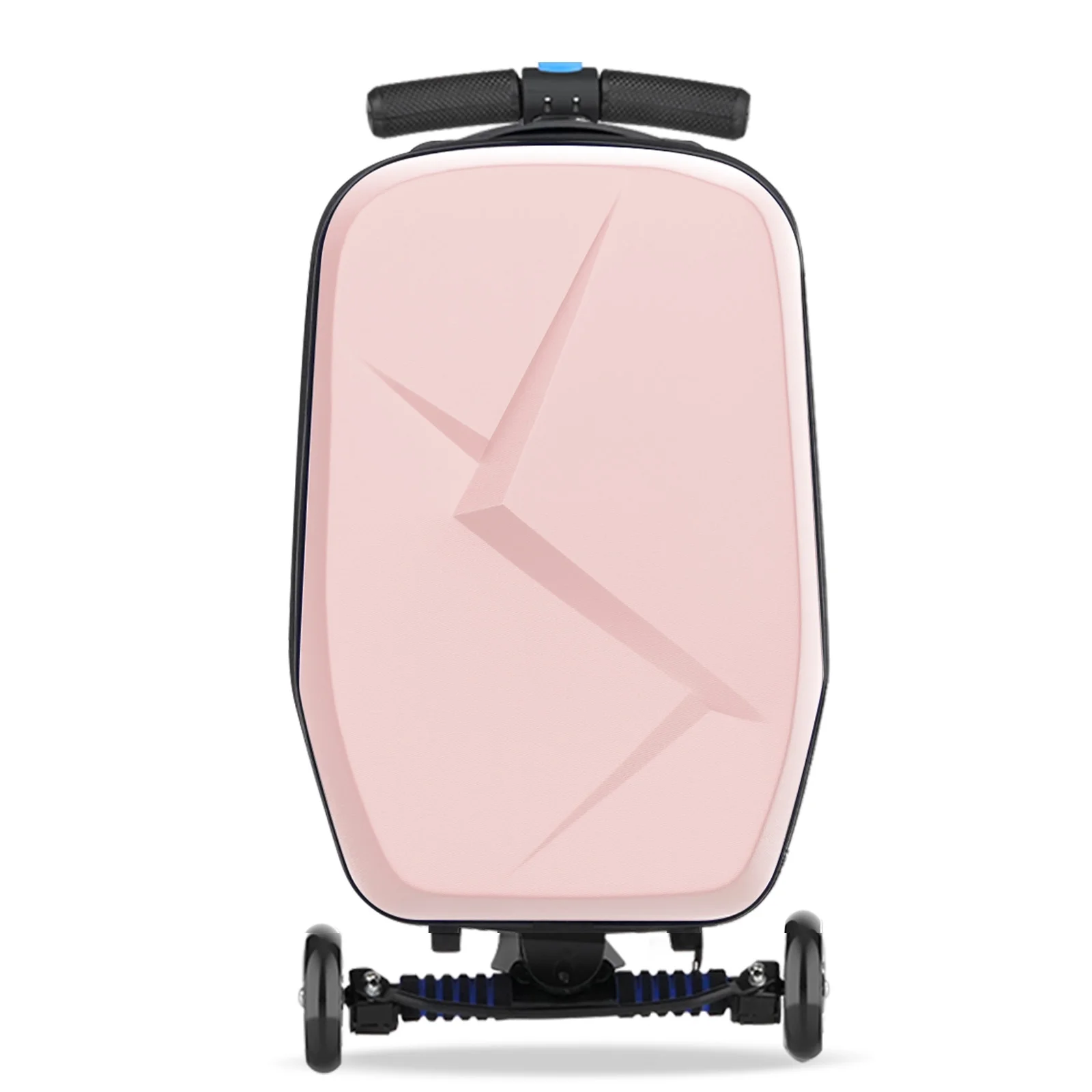 Advwin Scooter Luggage for Kids & Adults, Hardside Ride on Suitcase for Kids Ages 4-15 Multifunctional Lightweight Foldable Carry on Luggage with Wheels Ride on for Children Teenagers, Pink - Image 10