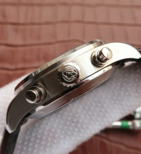 Replica IWC ZF Pilot Chrono SS IW387802 Leather Strap A7750 - Top club