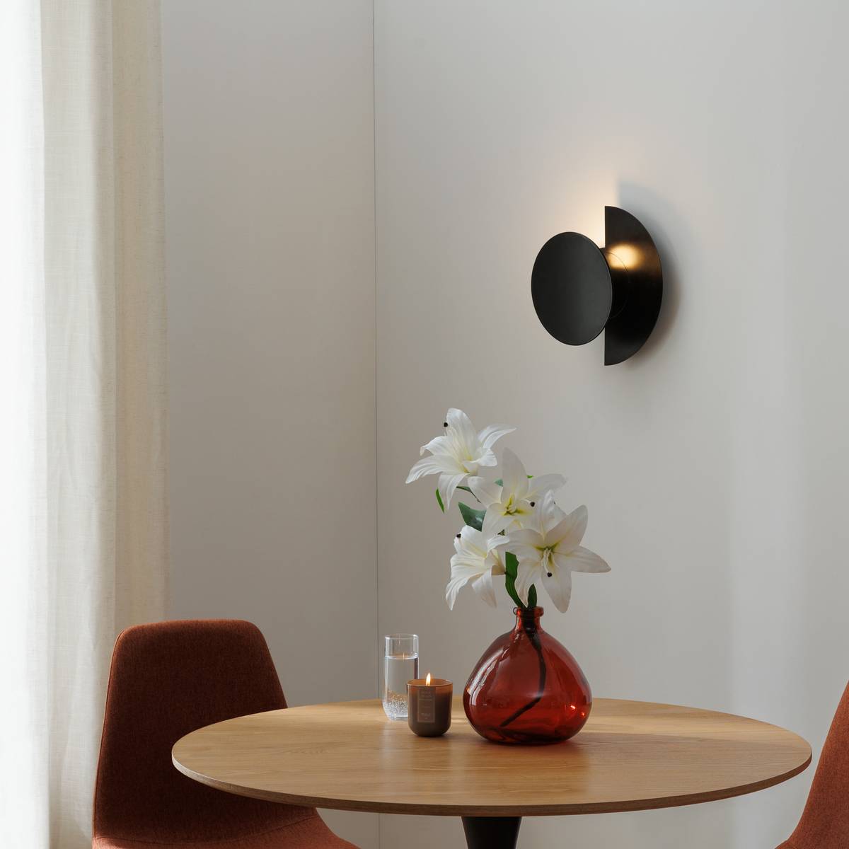 Wall lamp "Mysti" Black, 25x12 cm