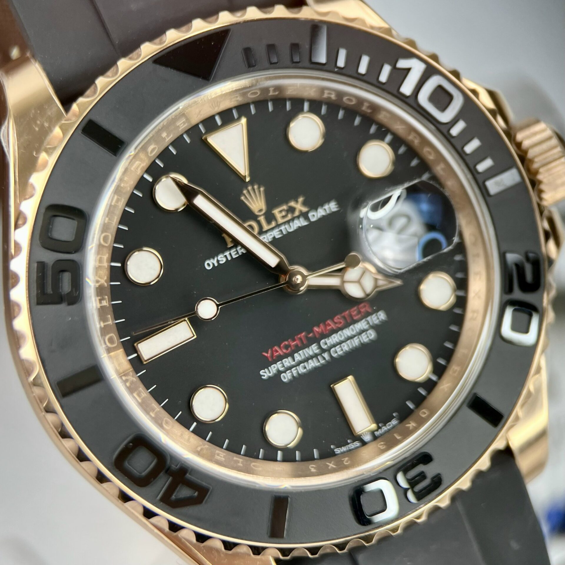 Rolex Yacht-Master 116655 Replica Watch Rose Gold Clean Factory 40mm - Top club